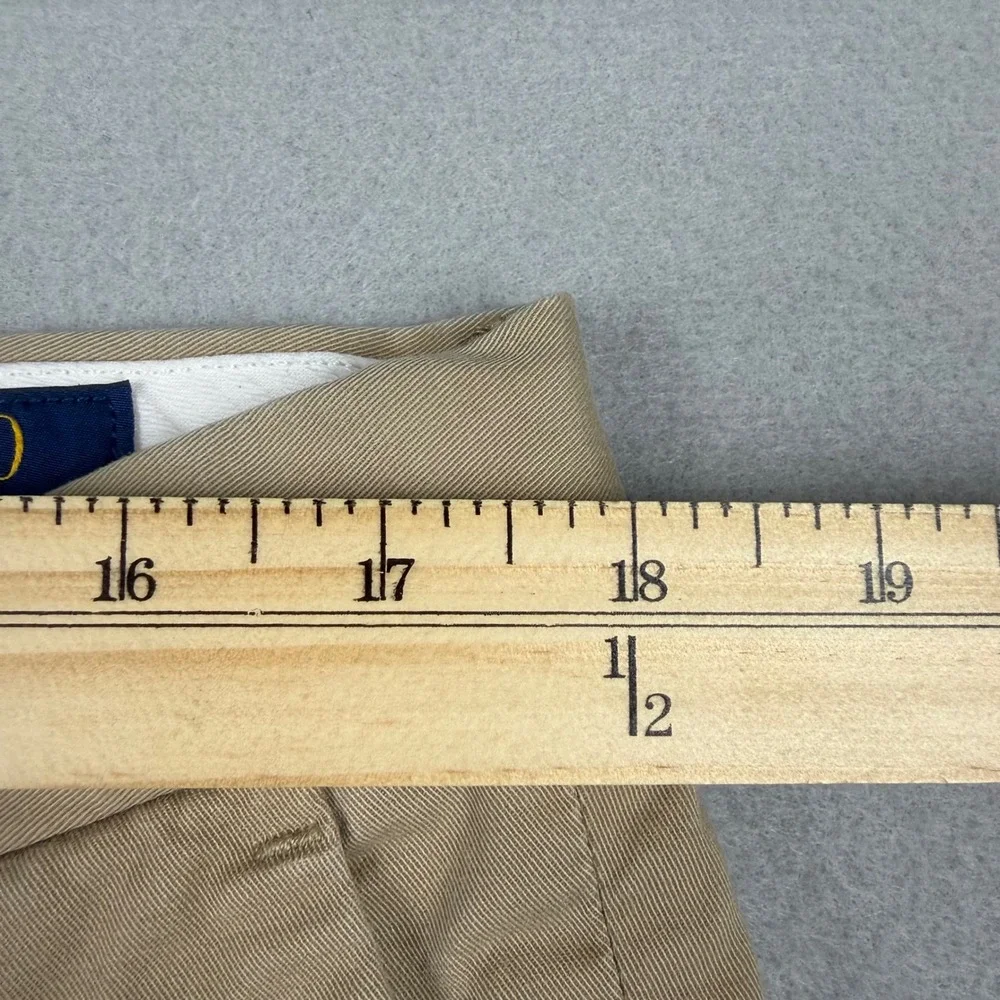 Polo Ralph Lauren Men's 36x34 Tan Stretch Slim Fit Twill Chino Pants Flat Front